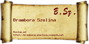 Brambora Szelina névjegykártya